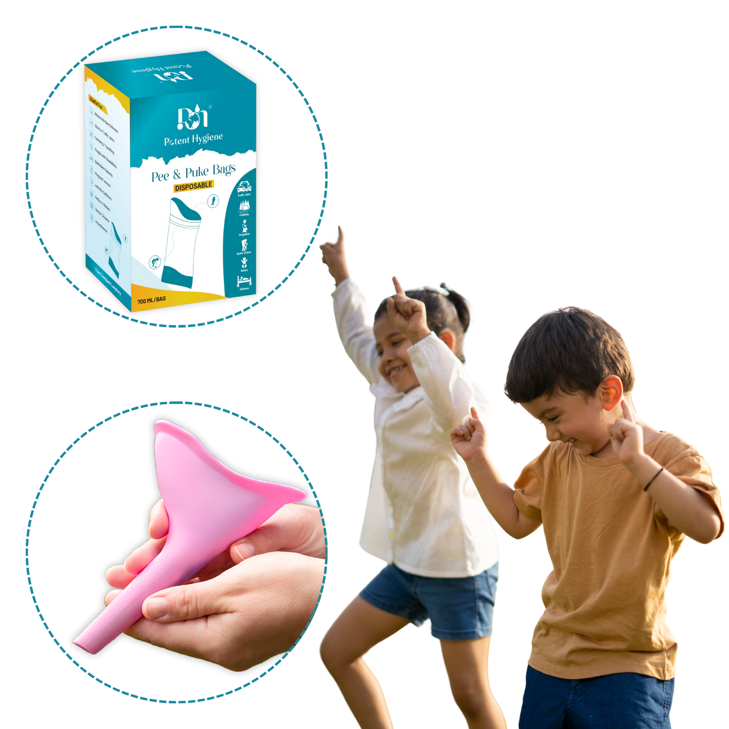 Kids Pee Puke Travel Combo