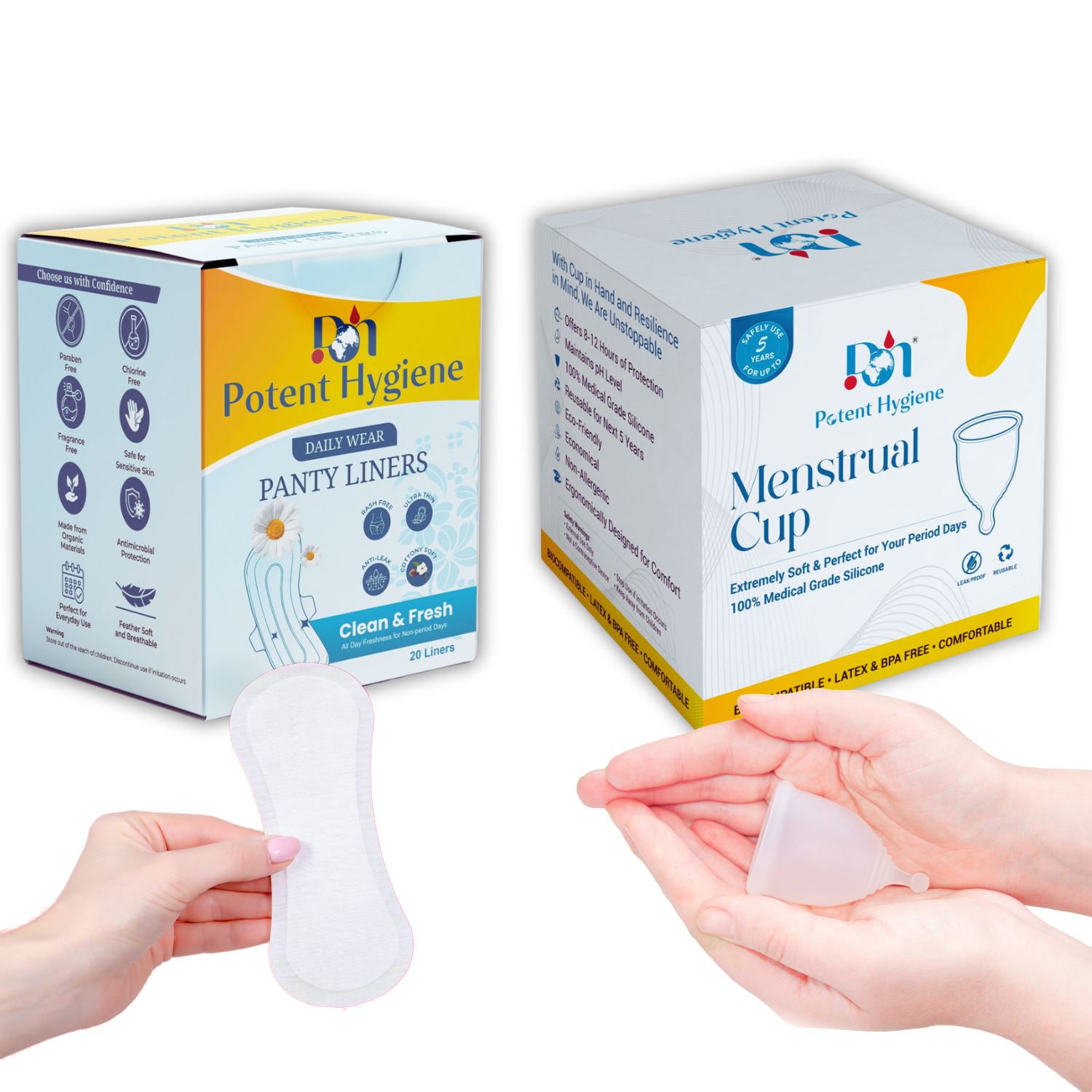 Menstrual Cup and Organic Panty Liners Combo