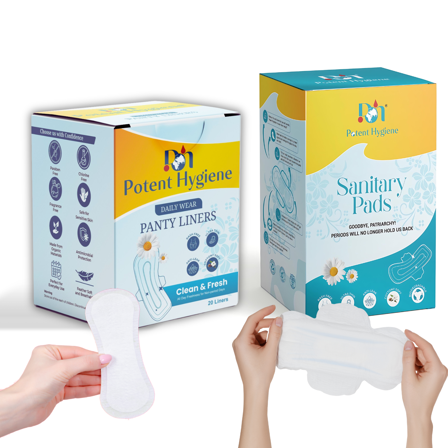 Organic Sanitary Pads and Panty Liners Combo