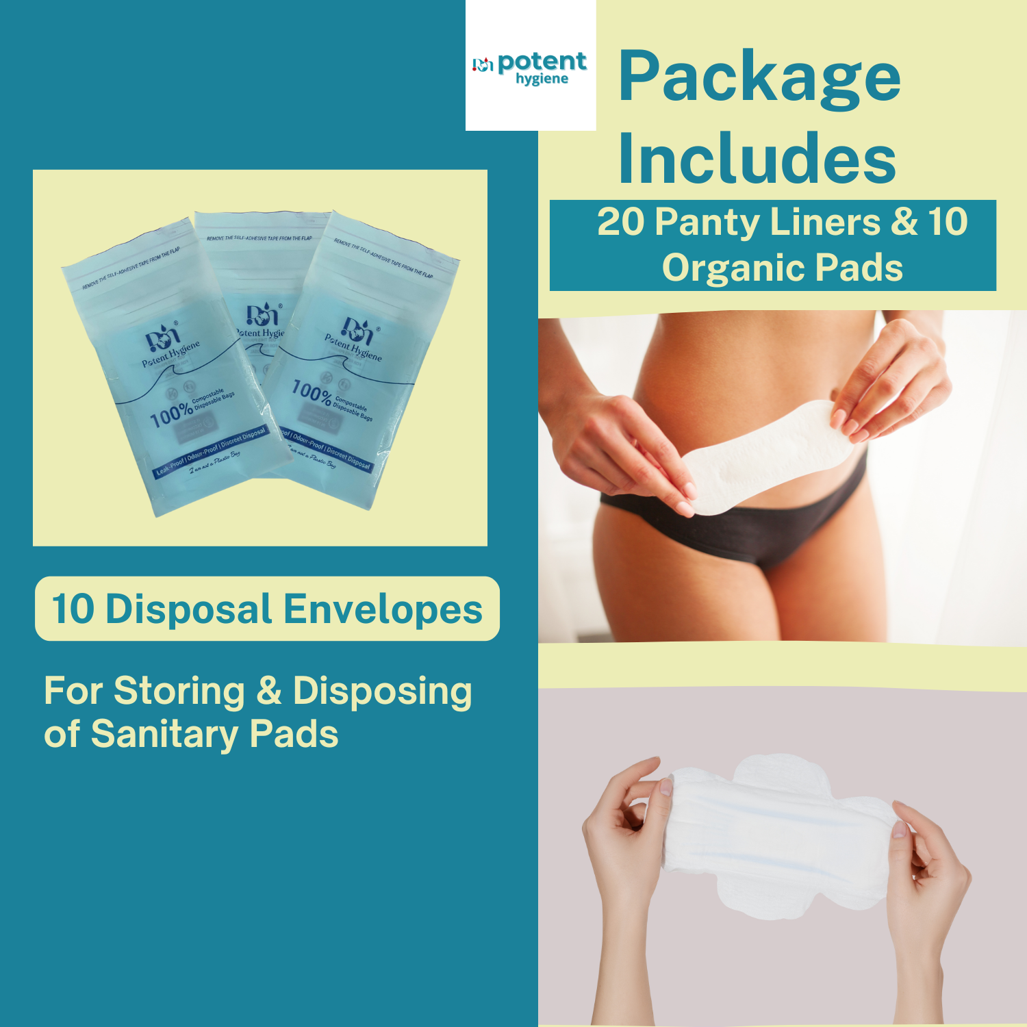 Organic Sanitary Pads and Panty Liners Combo