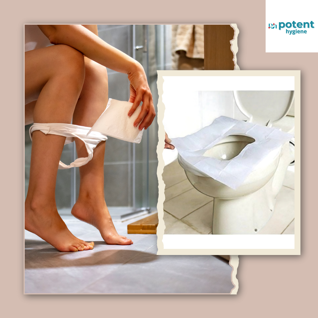 Organic Sanitary Pads and Toilet Seat Guards Combo
