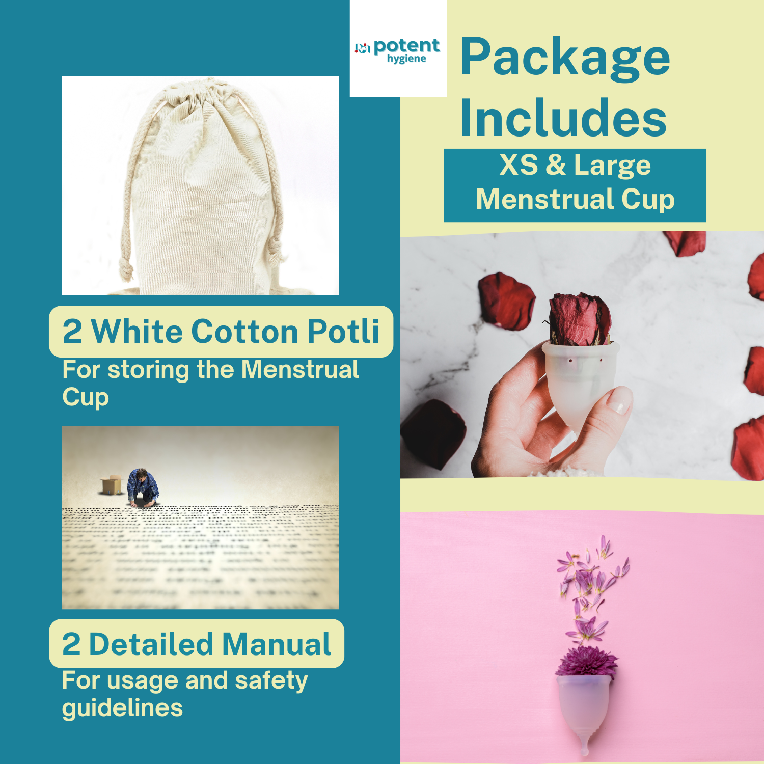 Mother-Daughter Menstrual Cups Combo